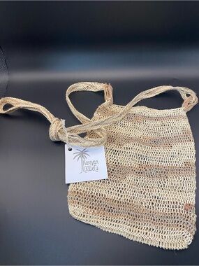 NWT Karavan Gallery Casco Viejo Panama Artisan Handwoven Fiber Mesh Bag ✨